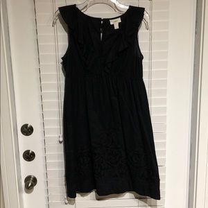 Gorgeous LOFT black dress with floral detailing